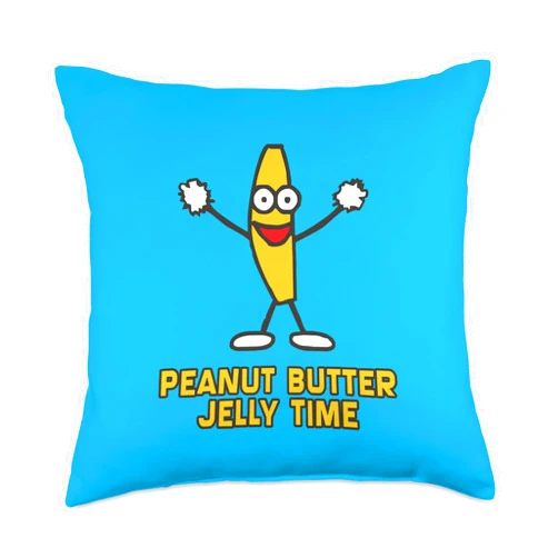 Flippin Sweet Gear Peanut Butter Jelly Time Throw Pillow, 18x18, Multicolor