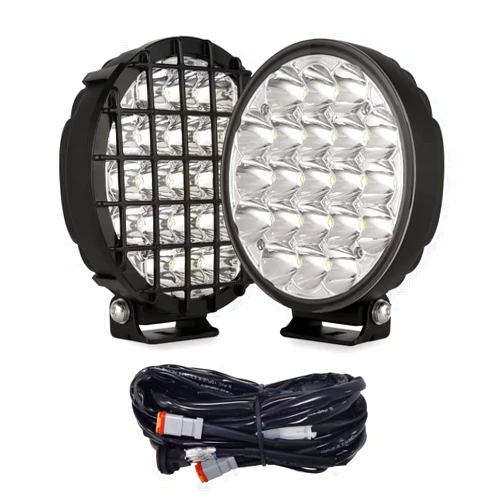 BIGLION.X 6Inch Round LED Offroad Lights 2pcs 210W 32000LM Super Bright LED Off Road Lights Spot Driving Lights with Wiring Harness Waterproof IP68 12V 24V for Pickup Trucks UTV SUV