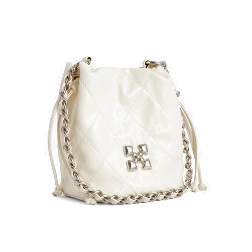 JACD Quilted Bucket Crossbody Bag and Purse for Women Drawstring Soft Vegan Leather Shoulder Bags Lightweight Handbags