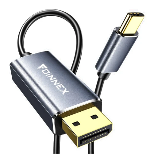 FOINNEX 8K USB-C to DisplayPort 6.6FT, USB Type-C to Display Port Cable, 8K@60Hz USB C to DP Cord Compatible with 4k@144Hz for MacBook Pro/Air, iPad Pro, iMac, Surface, Galaxy