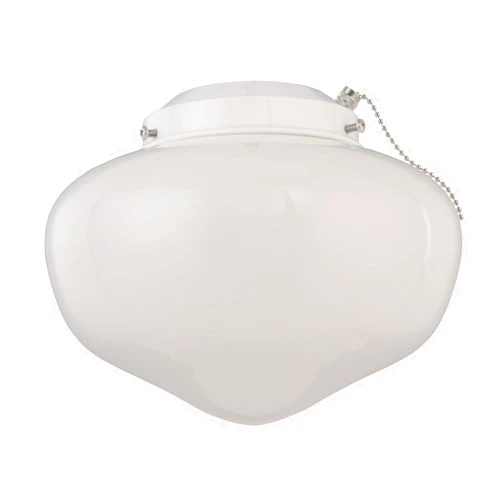 Westinghouse Lighting 7785300 LED Schoolhouse Indoor/Outdoor Ceiling Fan Light Kit, White Finish with White Opal Glass