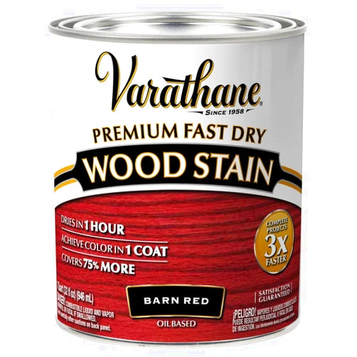 Varathane Rust-Oleum Varathane 307414 Premium Fast Dry Wood Stain, Quart, Barn Red