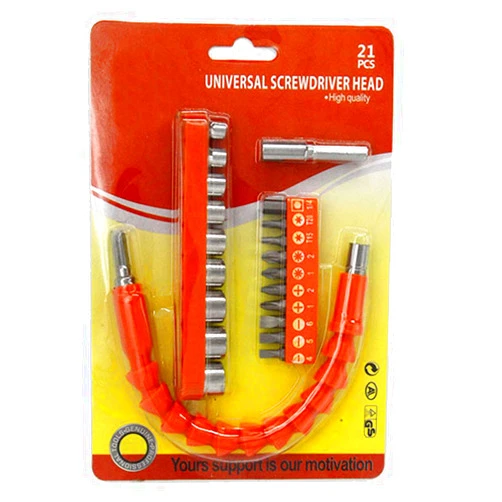 HSJCZMD Flexible Drill Bit Shaft 21 PCS Drill Bits and Sleeves Screwdriver Connectors Super Sturdy Flexible Drill Bit Extension Shaft Flexible Hex Shaft Drill Bits Extension,B