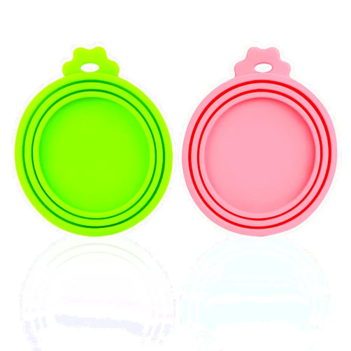 Lydia's Deal 2 Pack Pet Food Can Covers, Universal Silicone Can Lids for Dog & Cat Food, Fits Most Standard Size Food Cans, BPA Free & Dishwasher Safe (Pink+Green)