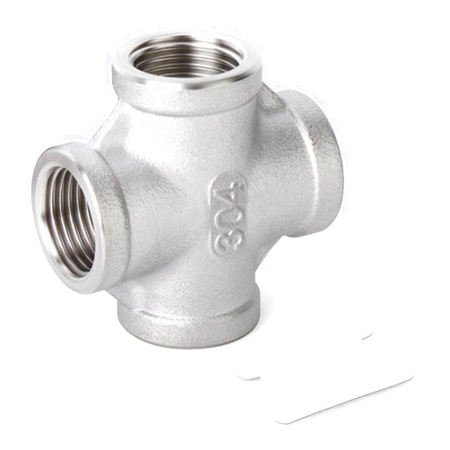 TAISHER 1PCS Stainless Steel 4 Way Pipe Fittings, 3