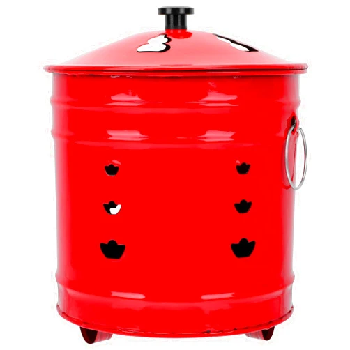 DOITOOL Metal Burn Barrels for Outside, Yard Waste Incinerator Barrel Burn Barrel with Lid and Handle for Paper Leaf Trash Wood Backyard Bonfire