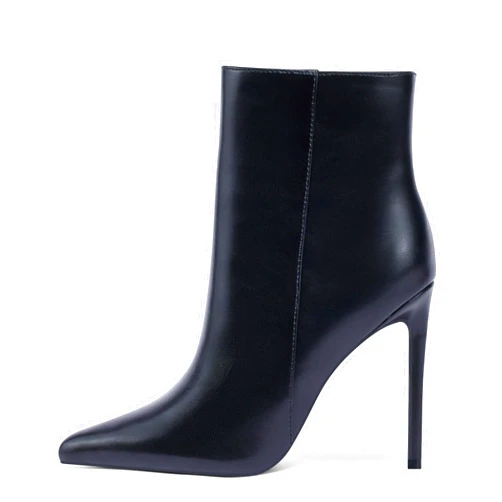 Elisabet Tang Women Heeled Ankle Booties,Sexy Pointed Toe 4 inch Stiletto High Heel Fashion Ankle & Booties with Side Zipper High Heel Boots Dress Evening Party Boots Shoes