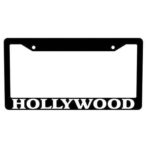 QDENG Hollywood License Plate Frame Cover, Novelty Aluminum Metal Auto Tag Car Accessories for US CA Standard, 6x12 Inch, Inbf5097