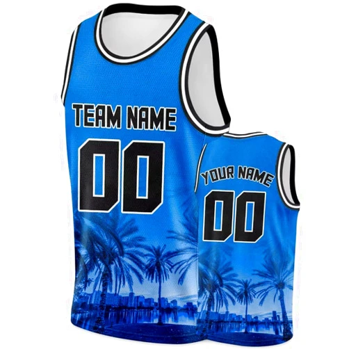 Sjugijo Custom Basketball Jersey Fashion City Night Jersey Stitched&Printed Team Name Number Sports Jersey for Men Women Youth