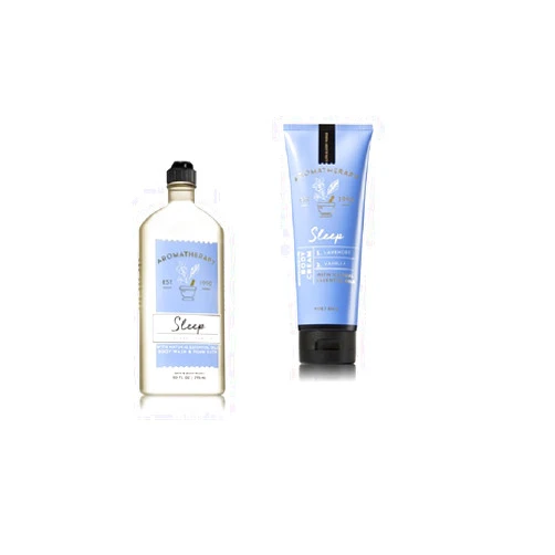 Bath & Body Works - Aromatherapy -Sleep - Lavender Vanilla – Bundle - Body Wash & Foam Bath 10oz. & Body Cream 8 oz