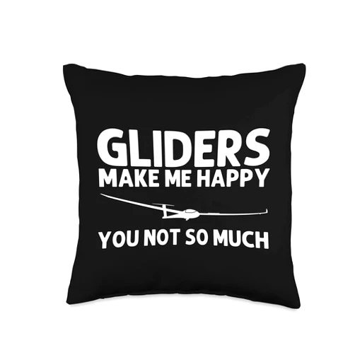 Best Gliding Gift Soaring Aerial Flight Hang Pilot Cool Glider Art for Men Women Skydiving Air Gliding Aircraft Throw Pillow, 16x16, Multicolor