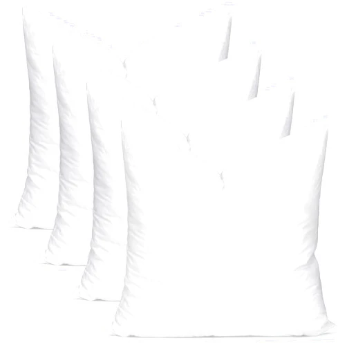 Artscope Synthetic Down Pillow Insert, 16x16 Down Alternative Throw Pillow Insert. Ultra Soft Fluffy Sleeping Pillow with 100% Cotton Cover, Decorative Pillows Set of 4-White.