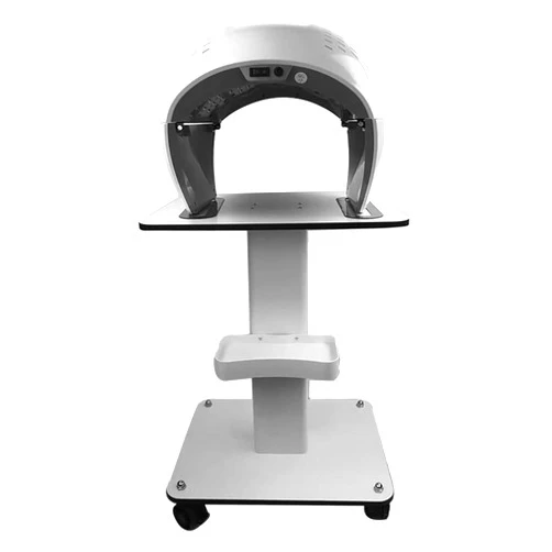 DNYSYSJ Beauty Trolley,Stand Beauty Instrument Tray Rolling Cart with Silent Wheel Stainless Steel Disk for Beauty Salon, Barber Shop and Various Instruments (27.2” x 20.5” x 15.7”, White)
