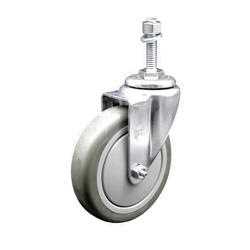 Service Caster Polyurethane Swivel Threaded Stem Caster w/5