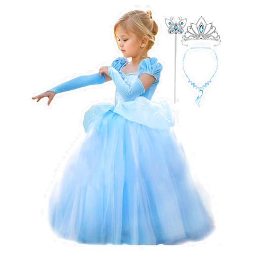 CQDY Girls Princess Dress Fancy Costume Role Play Ball Gown Halloween Party Dress up