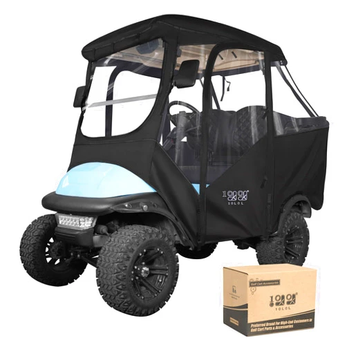 10L0L 4 Passenger Golf Cart Driving Enclosure for Club Car Precedent with Short Roof Up to 57