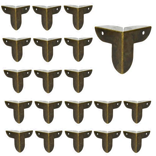 Mcredy Box Corner Protectors Metal Mcredy Decor Edge Guard for Box Table Cabinet with Screws 0.87