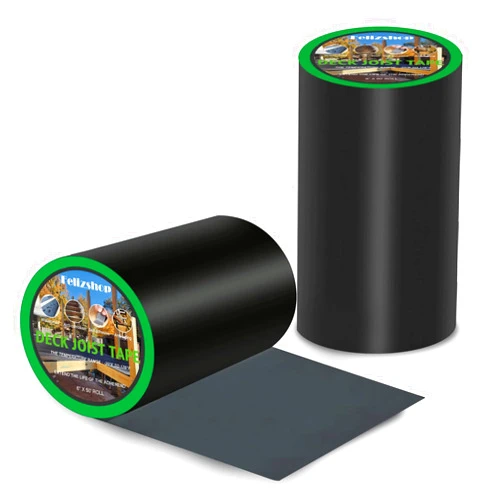 Felizshop Joist Tape 2 Rolls, 0.75cm x 6'' x 50', Waterproof Butyl Adhesive for Decking, Wood Beams, Building Joists, Indoor or Outdoor Use