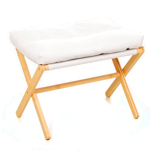 TYYIHUA Folding Foot Stool,Small Ottoman Foot Rest for Couch,Wooden Footstool,Change Shoes Bench,Modern X Ottoman Chair for Living Room, Entryway, Children Room, Bedroom,Caravaning