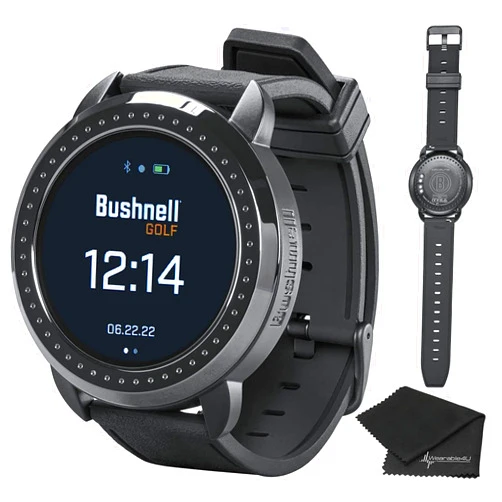 Wearable4U - Bushnell iON Elite Black Golf GPS Watch with Cloth Bundle