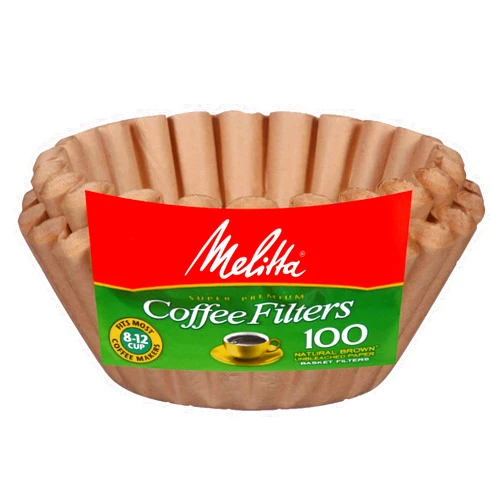 Melitta Basket Coffee Filters Natural Brown Unbleached 100 Count