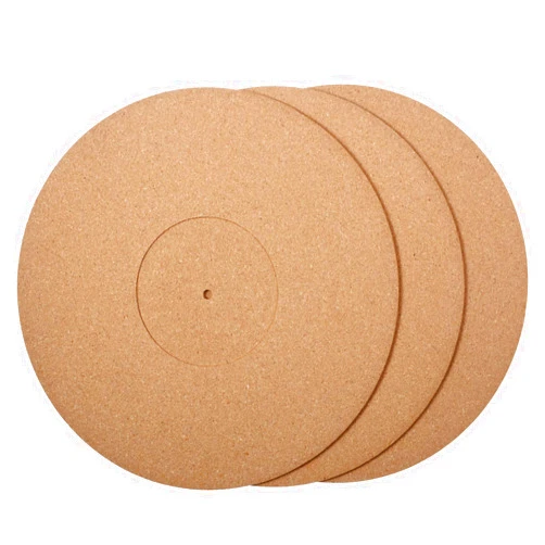 Outus 3 Pieces Cork Turntable Mats in 12 Inch x 3 mm Recessed Turntable Platter Cork Record Mats with High Fidelity for Vinyl LP Record Players Audiophile Reduce Noise