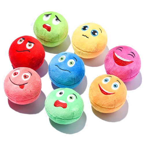 SCHITEC Squeaky Dog Toys, [8 Pack] Soft Stuffed Plush Balls with Squeakers, Interactive Fetch Play for Puppy Small Medium Pets