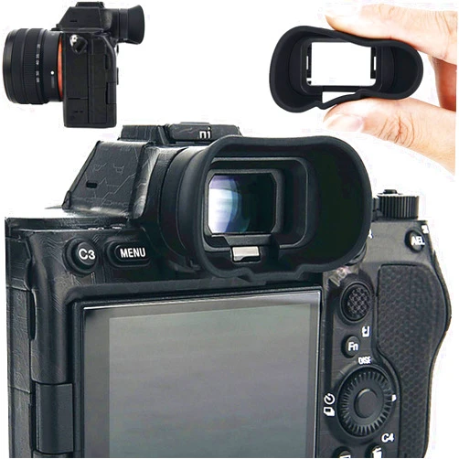 Kiorafoto Soft Silicon Camera Viewfinder Eyecup Eye Cup Eyepiece Replacement for Sony Alpha A7M5 A7V A7 V IV A1II A7R V A7RV A7R5 A7M4 A7IV A9III A7S III A7SIII A7S3 ILCE-7SM3 EVF Eyeshade Replace Sony FDA-EP19