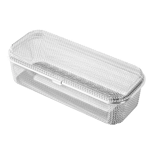 HOZETOKE Dishwasher Basket, 18/8 Food-Grade Stainless Steel Dishwasher Basket for Small Item, Bottle Accessories, Scoops, Forks, Chopsticks Cleaning Basket, Silver