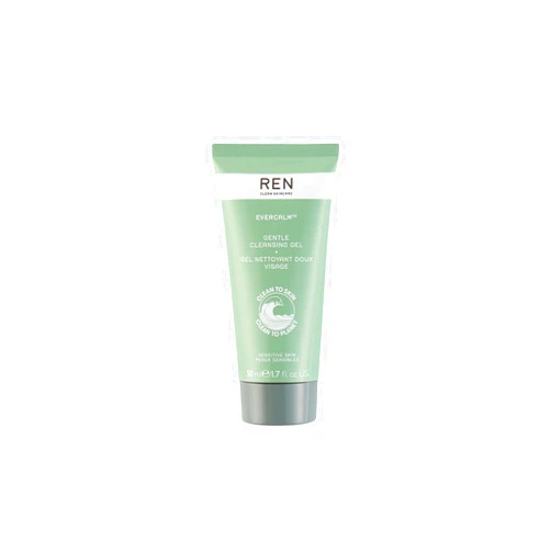 REN Clean Skincare Evercalm Mini Gentle Facial Cleansing Gel - Non-Stripping Cleanser, Proven to Instantly Leave Skin Feeling Fresh & Comfortable, Formulated for Sensitive, Oily or Combination Skin