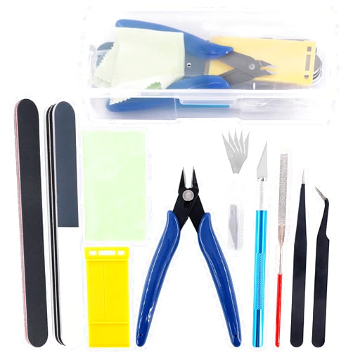 Rustark 10Pcs Model Tools Craft Set Modeler Building Kit for Gundam Basic Model Assembling, Building and Repairing