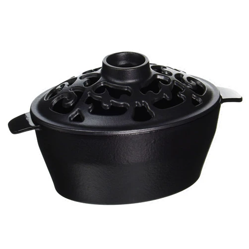 John Wright Hearth Large Filigree Black Matte Steamer