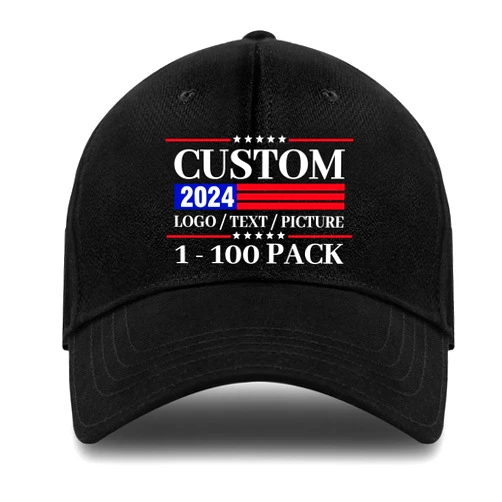 Woochic Custom Wholesale Baseball Caps for Men Women, Make Your Own Hats with Text/Logo/Picture, Personalized Adjustable Baseball Caps, Custom Team/Group Hats, Personalized Hats for Gifts Multi
