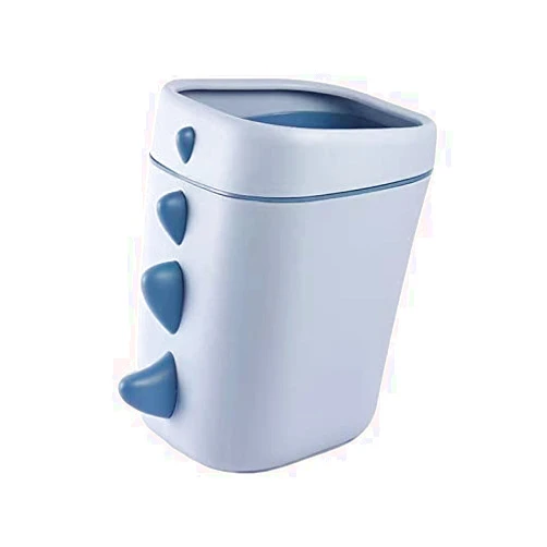 XGFXGF Trash Garbage Can Creative Personality Shape Trash Can Household Cute Large-Capacity Paper Basket Garbage Storage Basket with Lid (Color : Blu)
