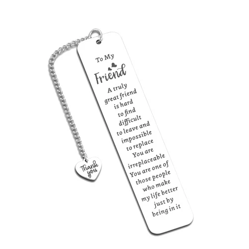 Fleure Esme Bookmark Gifts for Best Friend Friendship Gift for Women Christmas Stocking Stuffers Friends Sentimental Gifts for Friend Best Friend Birthday Graduation Gifts for Women Female Friend Gift Ideas