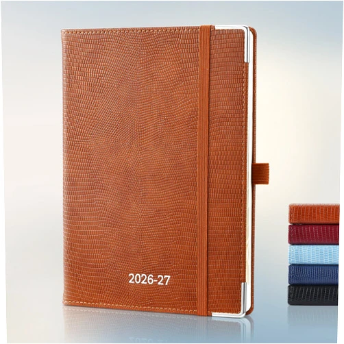 IN-LUXPRO Planner 2026-2027 Weekly & Monthly Planner, 18 Month Academic Calendar July 2026 – Dec 2027, Horizontal Layout with Monthly Tabs, Hardcover Business Agenda Organizer, Brown