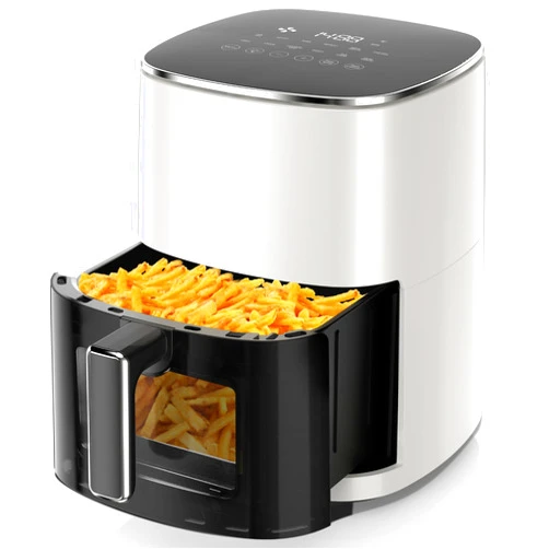 Zibbizo Air Fryer, 6-Quart with Viewing Window, 12-in-1 Functions - Air Fry, Roast, Reheat, Dehydrate, Bake, Steam, and More, 400°F Max Temperature