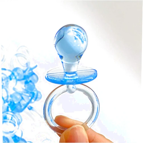 Adorox 2.5'' Blue Acrylic Baby Pacifier Shower Favor (Blue (36 Pieces))