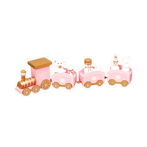 Ochine Christmas Wooden Train Rail Winter Wonderland Train Mini Train Decor Set Christmas Decoration Snowman Wood Train Sets Christmas Ornament Toy for Christmas Party, Kids and Adults Gift, Home Decor