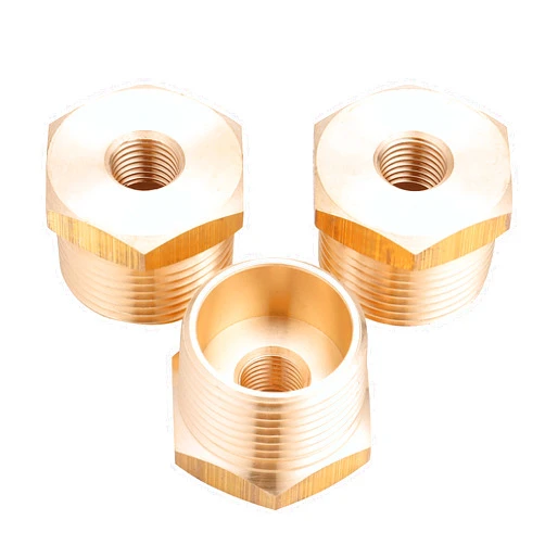 LTWFITTING Brass Pipe Hex Bushing Reducer Fittings 1 Inch Male x 1/4 Inch Female NPT Fuel(Pack of 3)
