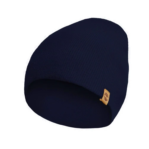 Timberland Men’s Ribbed Pull-On No Cuff Beanie - Soft Rib Knit Winter Hat, Stretch Fit, Warm Classic Look, Suede Logo Clip