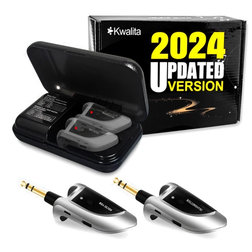 G-CAIH Wireless Guitar System, Guitar Wireless System, Wireless Guitar Transmitter Receiver, Wireless Transmitter and Receiver, Cordless Rechargeable with Charging Case
