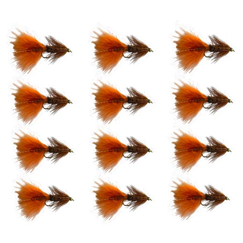 Feeder Creek Wooly Bugger Fly Fishing Flies for Trout, Bass and Panfish - 12pc Handmade Multicolor Wet Flies for Freshwater Fishing in Various Patterns/Colors