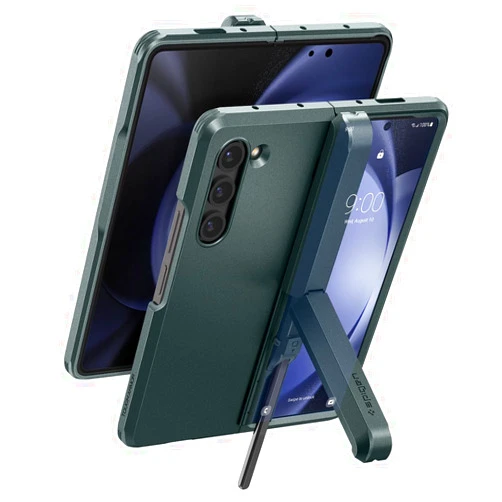 Spigen Tough Armor Pro P [Hinge Protection] Designed for Galaxy Z Fold 5 Case (2023) - Abyss Green