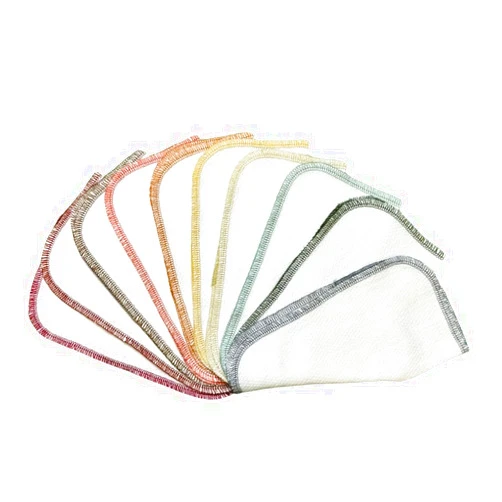 Gina's Soft Cloth Shop 2 Ply Organic Birdseye Washable Little Wipes 8 x 8 Inches Set of 10 Earthtone Assortment- Proudly Made in the USA!