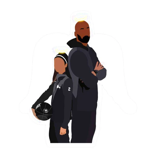 KENNETHHOFFMAN 3 PCs Stickers Kobe and Gigi 3×4 Inch Die-Cut Wall Decals for Laptop Window Car Bumper Helmet Water Bottle