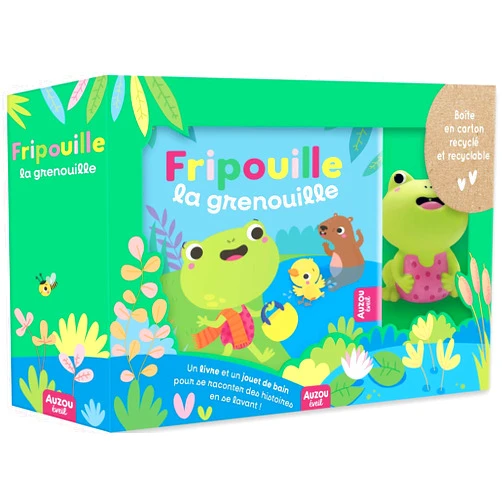 Sigrid MARTINEZ PENA Mon premier livre de bain - Fripouille la grenouille (valisette carton)