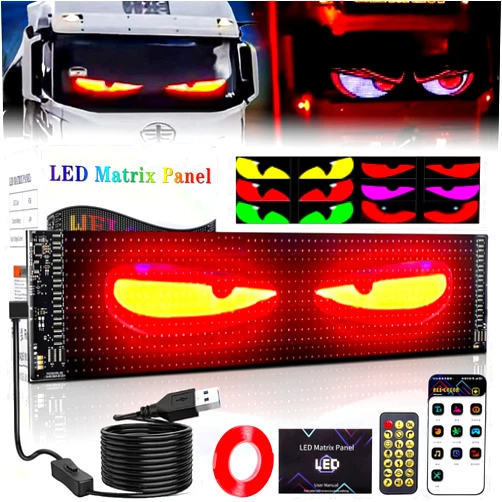 Suacopzar 1 Pack Devil Eyes Light for Cars, 23.4 * 4.7