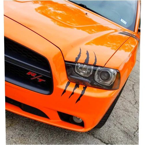 NTICKER 1 Set Monster Claw Sticker Car Decal, 3 pcs Scratch Stripes Decal Car Light, Motorbike, Truck Decal Decoration