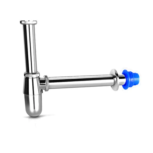 runmade Chrome Bathroom Basin Sink Bottle Trap Waste Pipe Adjustable Height & Outlet